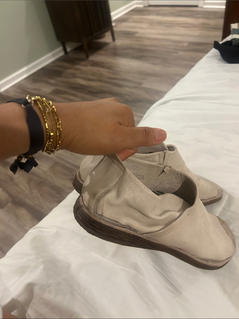 A.S.98 Neutral Beige Open-Toe Leather Mules - Picture 4 of 4